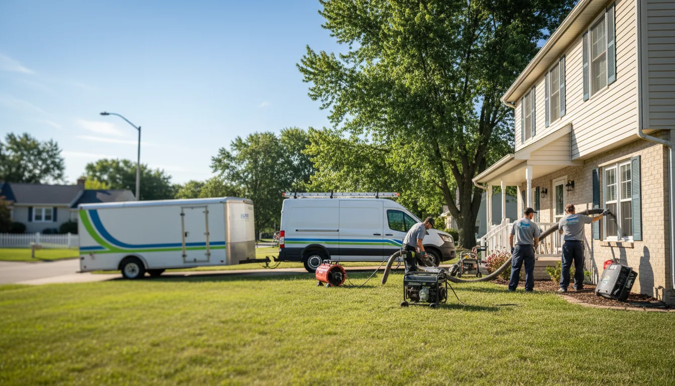 Flooded Basement Restoration And Cleanup With Repair in De Graff, OH near me